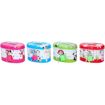 Pokladnička Pokladnička plechová ovál 10x6,5 cm