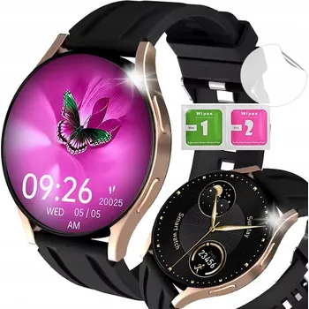 Hodinky DÁMSKÉ HODINKY CHYTRÉ HODINKY S POLSKÉ MENU, VOLÁNÍM A SPORTOVNÍMI FUNKCEMI, BLUETOOTH