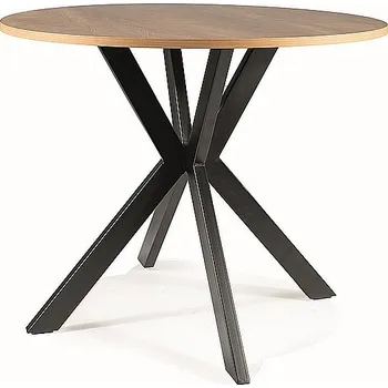 STŮL TALIA II DUB/ČERNÝ MAT FI 90