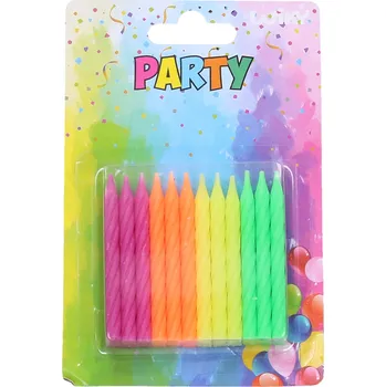Dortová svíčka Svíčky Neon 24ks