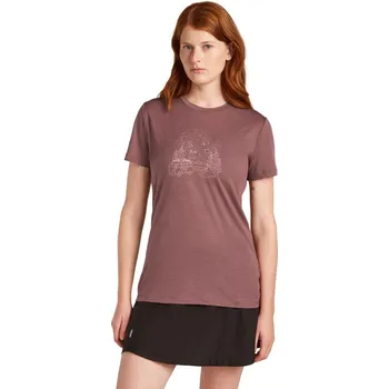 Dámské tričko ICEBREAKER Wmns Mer 150 Tech Lite SS Tee Van Camp, Carob (vzorek) velikost: S