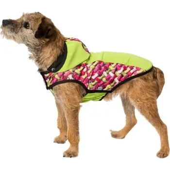 Obleček pro psa Obleček pro psy vesta softshell Belinda 3D ratan zeleno-malinová 24cm