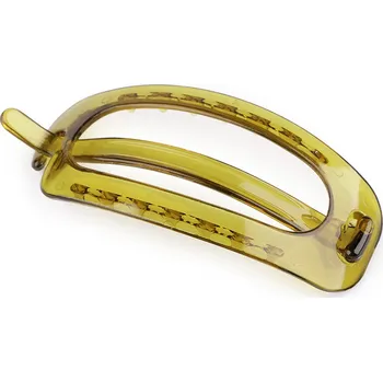 Náramek Velká spona do vlasů se zoubky, malé, 4 zelená khaki sv.