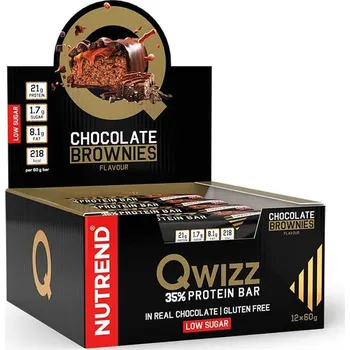 Sport Nutrend QWIZZ Crunchy Protein Bar 12x60g Čokoládové brownies