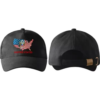Kšiltovka kšiltovka s vlajkou USA , SPOJENÉ STÁTY černá (pánská kšiltovka vlajka a znakem UNITED STATES)