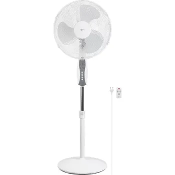 Domácí ventilátor Goobay 59509 Tichý stojanový ventilátor Ø 40 cm (16 palců) / dálkové ovládání / funkce otáčení / elektromotor 45 W / 3 úrovně vý 4040849595097