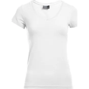 pracovní tričko Promodoro Tričko 3086 Slim Fit s výstřihem do V, krátký rukáv, dámské COT40308600113-white 3XL Bílá