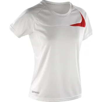 pracovní tričko Spiro Tričko S182F, tréninkové, krátký rukáv, dámské COT29182F90300-white/red XS Bílá/červená