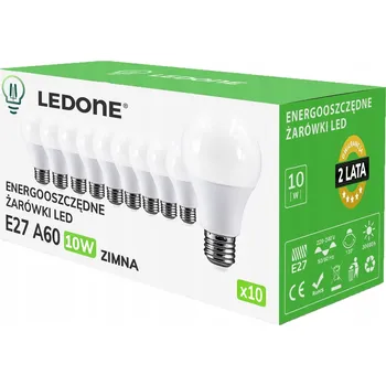 Žárovka 10x LED žárovka E27 A60 10W Studená bílá Premium Sada LED žárovek