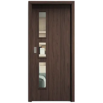 Interiérové dveře SAPELI ELEGANT KOMFORT M33 - CPL LAMINÁT - POSUVNÉ DVEŘE VČ. ZÁRUBNĚ - Ořech Průchozí šířka (cm): 120, Průchozí výška (cm): 210, Typ skla: Čiré sklo