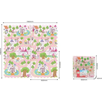 Hračka pro nejmenší Měkké bloky princezna 60 x 60 cm 4 ks