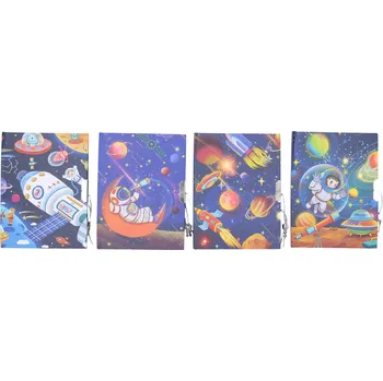 Zápisník Památník nelinkovaný se zámkem 11x15 cm Vesmír