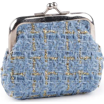 Malá peněženka / mincovka s lurexem, malé, 4 modrá světlá