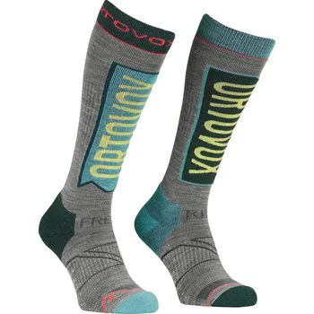 Pánské termoprádlo Ortovox Free Ride Long Socks Women's 35-38 šedá/modrá - 10 % pro přihlášené BFEXTRA10