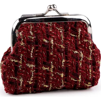 Peněženka Malá peněženka / mincovka s lurexem, malé, 3 červená tmavá