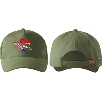 Kšiltovka kšiltovka s vlajkou CHORVATSKA khaki (pánská kšiltovka vlajka a znakem CHORVATSKO CROATIA)
