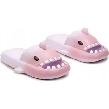 Dámská obuv Pěnové Pantofle Dámské s žralokem Fialové Velmi lehké k bazénu 40/41
