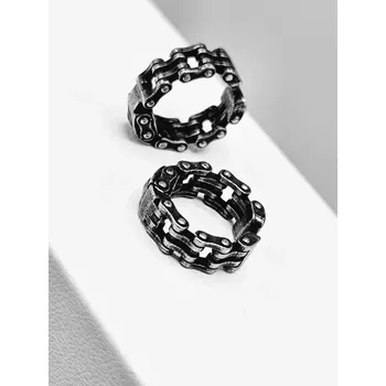 Piercing Ocelový falešný piercing - Zatmavený řetěz