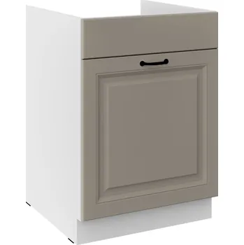 Stolarz-Lempert Kuchyňská skříňka Stilo ClayGRWH - dolní dřezová 60 ZL 1S, Clay Grey + bílá
