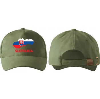Kšiltovka kšiltovka s vlajkou SLOVENSKA khaki (pánská kšiltovka vlajka a znakem SLOVENSKO , SLOVAKIA)