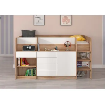 Postel Postel multifunkční Smile - dub sonoma/bílá pravá