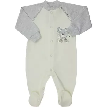 Kojenecký overall Overal na spaní bavlna smetanová myška velikost 104