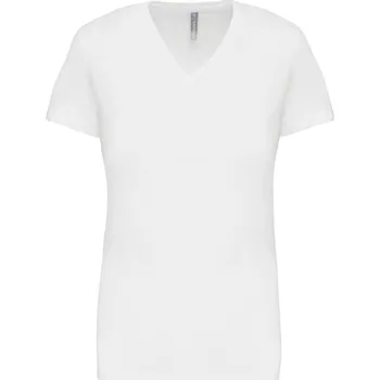 Pracovní oblečení Kariban Tričko K381 s výstřihem do V, krátký rukáv, dámské COT20K38100104-white XL Bílá