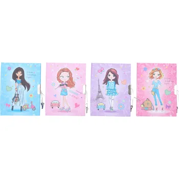 Zápisník Památník nelinkovaný se zámkem 11x15 cm Dívka