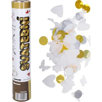 Konfeta Párty konfety vystřelovací Svatební 30 cm