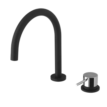 Vodovodní baterie Sapho Ultramix Dvouprvková stojánková umyvadlová baterie bez výpusti, černá mat/chrom, UT019BC