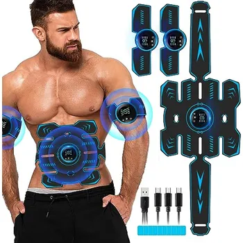 Masážní přístroj EMS Training Device, Muscle Stimulator, Abdominal Muscle Trainer, Muscle Stimulator, Abdominal Massager, Muscle Building and Fat X001TI4RS1