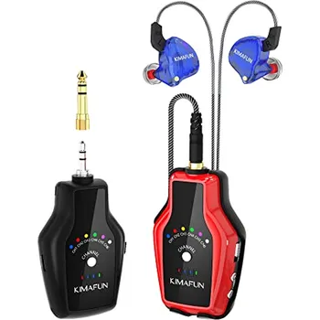 Mikrofon KIMAFUN 2.4G bezdrátový monitorovací systém do uší, bezdrátový sluchátkový systém IEM pro hudebníky, zpěváky a DJ, bubeníky, pód X001SY2VHP