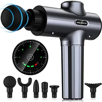 Masážní přístroj Masážní pistole, WELTEAYO Muscle Gun Deep Tissue, tichý profesionální ruční masážní přístroj, s nabíjením typu C, přenosný fasci B0BR6JB3VM