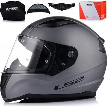 Helma na motorku MOTOCYKLOVÁ PŘILBA LS2 FF353 RAPID II TITAN MATNÁ S PINLOCKEM ECER 22.06