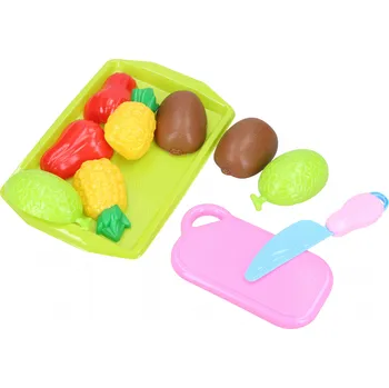 Dětská kuchyňka Krájecí ovoce set s tácem 21x14 cm