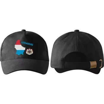 Kšiltovka kšiltovka s vlajkou LUCEMBURSKA černá (pánská kšiltovka vlajka a znakem LUCEMBURSKO - LUXEMBOURG)