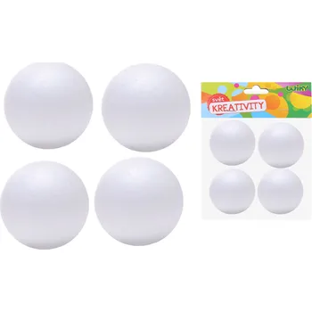 Vánoční dekorace Koule dekorační polystyrénové 7 cm, 4ks