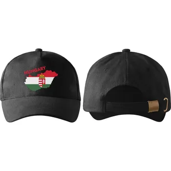 Kšiltovka kšiltovka s vlajkou MAĎARSKA černá (pánská kšiltovka vlajka a znakem MAĎARSKO - HUNGARY)