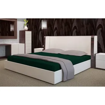 Prostěradlo Froté prostěradlo s gumou - tmavě zelené Šírka: 160 cm | Dĺžka: 200 cm