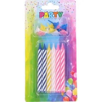 Svíčka Svíčky jumbo 12ks + stojánky 12ks