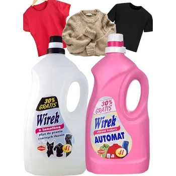 Prací gel Wirek tekutý prací prostředek na barevné prádlo 4 l + černá 4 l mix