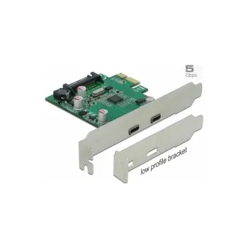 Delock PCI Express x1 Karta na 2 x externí SuperSpeed USB (USB 3.2 Gen 1) USB Type-C™ samice 90493