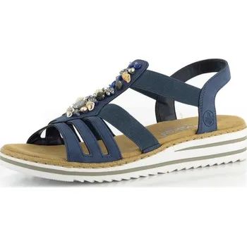 Dámské sandále Rieker sandály na klínku Jeans V0649-14 - 39 | P691515