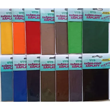 Látková záplata Nažehlovací záplaty keprové, 40 x 11.5 cm barva: žlutá