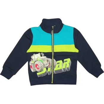 Chlapecká mikina Chlapecká mikina Kugo, tmavě modrá, svítící - Traktor Fendt Vario, vel. 98