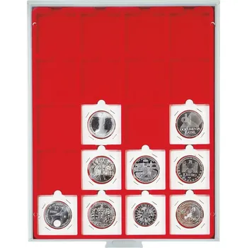 Sběratelství Lindner 20 čtvercových polí do 50 mm Barva: Červená