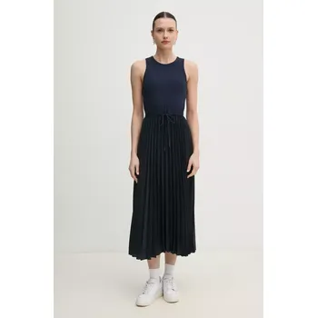 Dámské šaty Šaty Tommy Hilfiger tmavomodrá barva, midi WW0WW39342.PPYX 59A, vel. XS