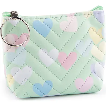 Peněženka Malá peněženka / klíčenka srdce 10,5x8 cm, malé, 6 zelená past.sv.