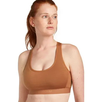 Podprsenka ICEBREAKER Wmns Mer 125 ZoneKnit Racerback Bra, Dusty Clay/Carob/Cb (vzorek) velikost: S