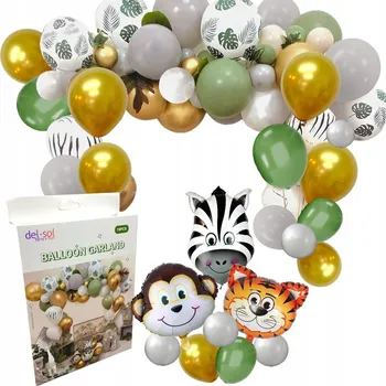 Balónek BALÓNKOVÁ GIRLANDA SAFARI VELKÁ SADA BALÓNKŮ ZVÍŘATA ZOO